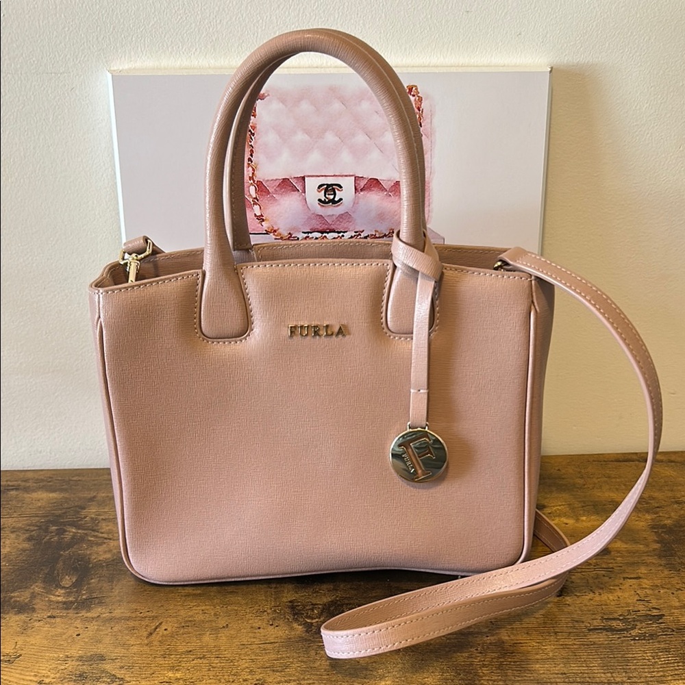 Furla Pink Leather Handbag